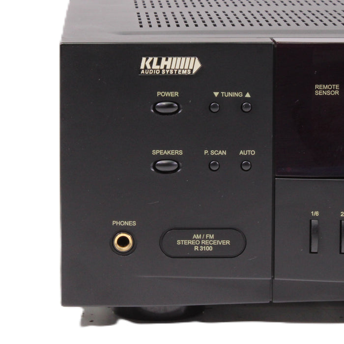 KLH R3100 AM/FM Stereo Receiver 100WPC (NO REMOTE)-Audio Amplifiers-SpenCertified-vintage-refurbished-electronics