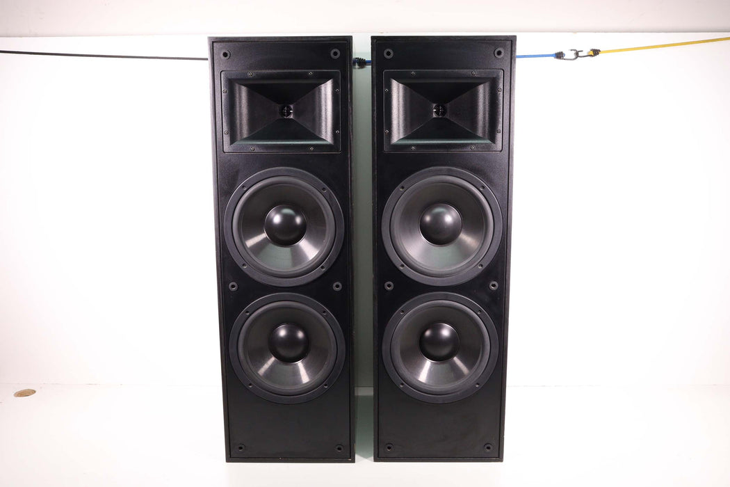 KLIPSCH KLF10 Black Satin Speaker Towers-Speakers-SpenCertified-vintage-refurbished-electronics