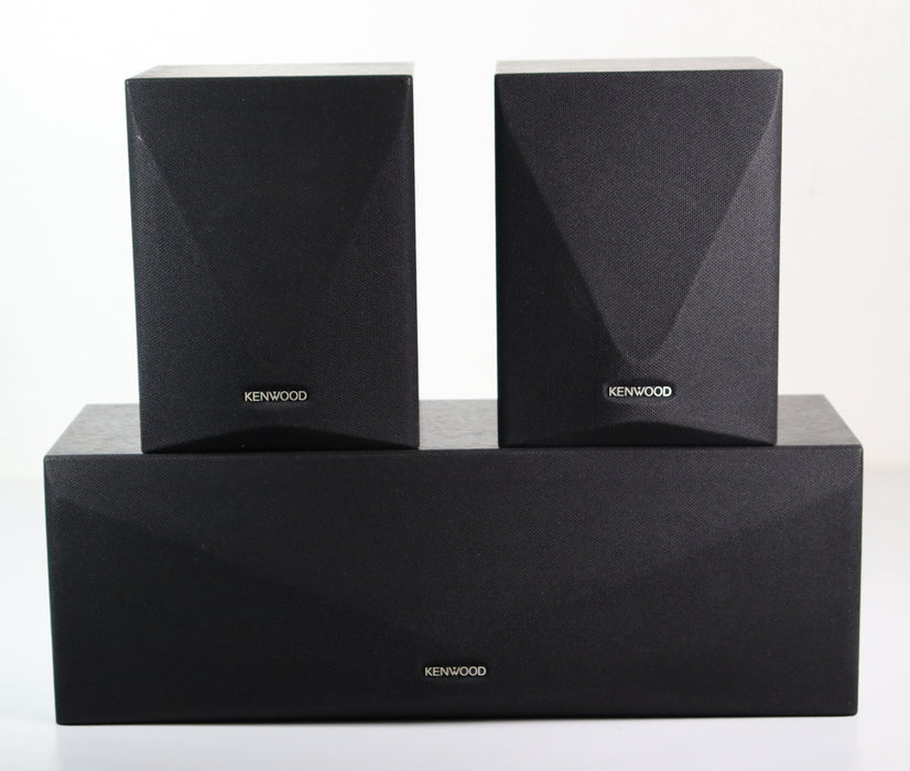 Kenwood 2 or 3 Channel Small Bookshelf Speaker System CRS-155-Speakers-SpenCertified-3-vintage-refurbished-electronics