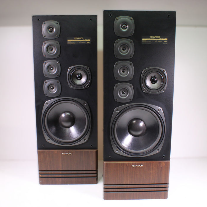 Kenwood JL-911AV 4-Way Floorstanding Speaker Pair 12" Woofer Bass Reflex-Speakers-SpenCertified-vintage-refurbished-electronics