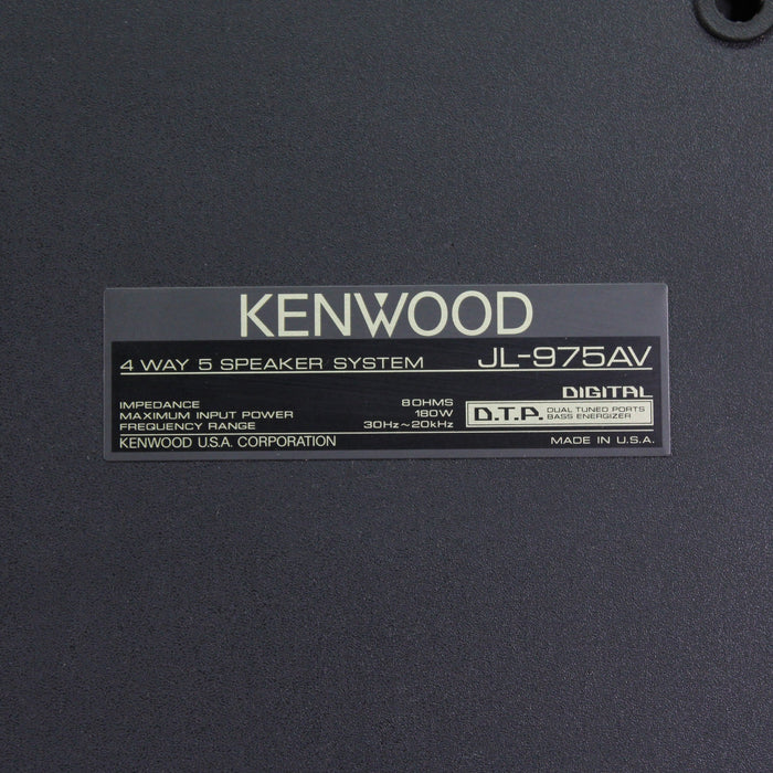 Kenwood JL-975AV 4-Way 5-Speaker Floorstanding Speaker Pair-Speakers-SpenCertified-vintage-refurbished-electronics