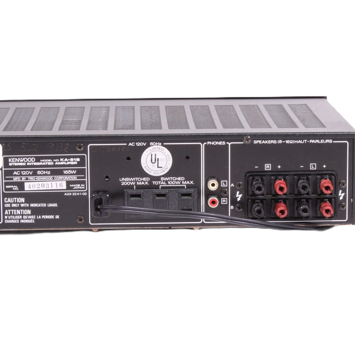 Kenwood KA-51B Stereo Integrated Amplifier 50WPC Phono-Audio Amplifiers-SpenCertified-vintage-refurbished-electronics