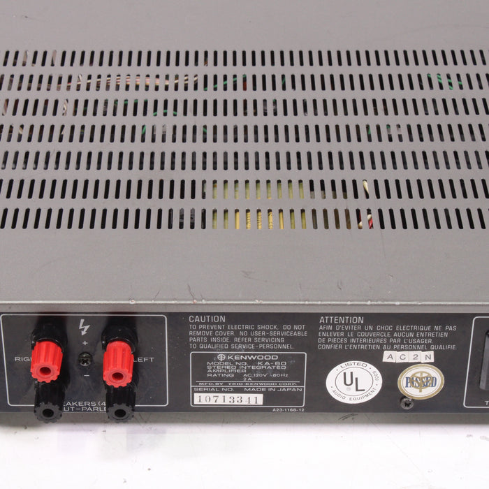 Kenwood KA-60 Stereo Integrated Amplifier (1980-81) AS IS-Audio Amplifiers-SpenCertified-vintage-refurbished-electronics