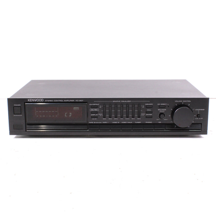 Kenwood KC-207 Stereo Control Amplifier Preamp Preamplifier (NO REMOTE)-Preamps-SpenCertified-vintage-refurbished-electronics