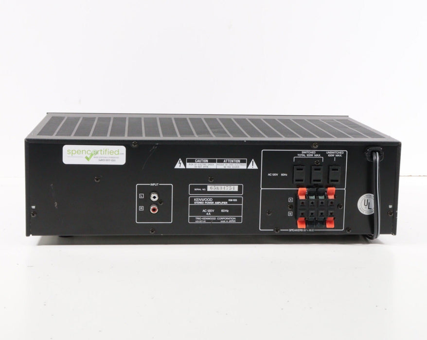 Kenwood KM-105 Stereo Power Amplifier-Power Amplifiers-SpenCertified-vintage-refurbished-electronics