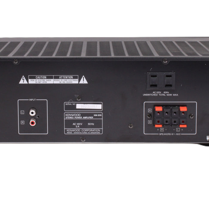 Kenwood KM-209 Stereo Power Amplifier 150WPC Dual Power Meters-Integrated Amplifiers-SpenCertified-vintage-refurbished-electronics