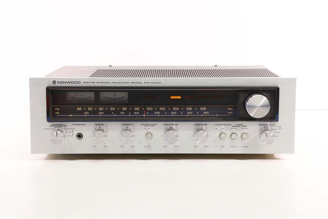 Kenwood KR-5030 AM/FM Stereo Receiver (NEEDS 250V IA FUZE)-Audio Amplifiers-SpenCertified-vintage-refurbished-electronics