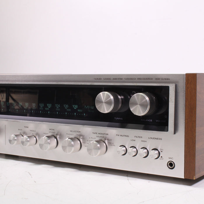 Kenwood KR-6400 Stereo Receiver Silver Face AM/FM Phono Vintage (1976)-Audio & Video Receivers-SpenCertified-vintage-refurbished-electronics