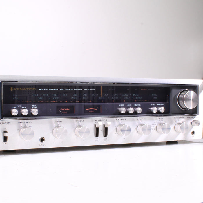 Kenwood KR-7600 AM/FM Stereo Receiver Silver Face 80WPC Vintage Hi-Fi (1976)-Audio & Video Receivers-SpenCertified-vintage-refurbished-electronics