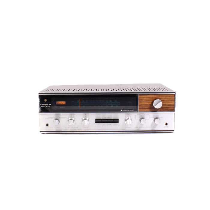 Kenwood KR-77 AM/FM Stereo Receiver Silver Face Walnut Cabinet Vintage Receiver-Audio & Video Receivers-SpenCertified-vintage-refurbished-electronics