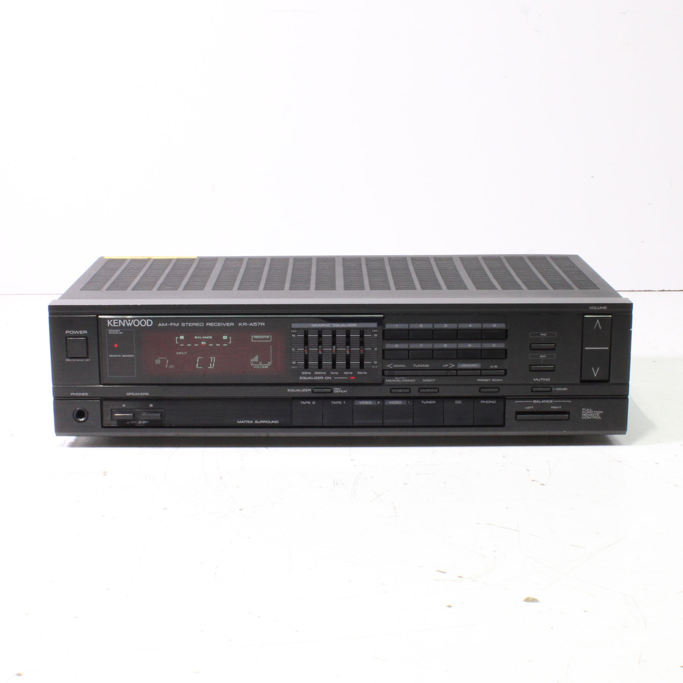 Kenwood KR-A57R AM/FM Stereo Receiver (1988-90) NO REMOTE-Audio & Video Receivers-SpenCertified-vintage-refurbished-electronics