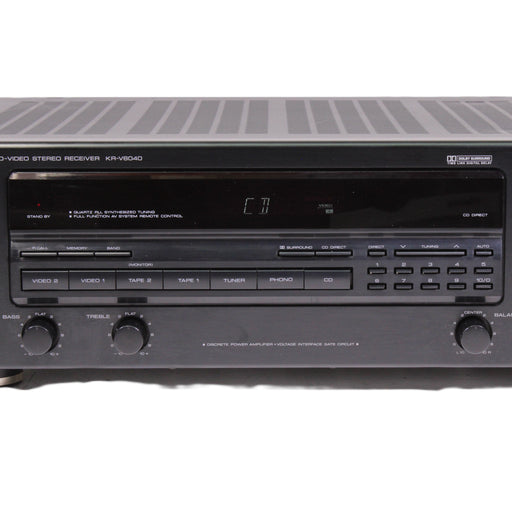 Kenwood KR-V6040 Audio Video Stereo Receiver (NO REMOTE)-Audio & Video Receivers-SpenCertified-vintage-refurbished-electronics