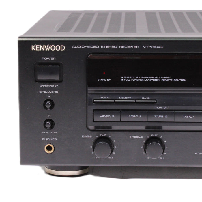 Kenwood KR-V6040 Audio Video Stereo Receiver (NO REMOTE)-Audio & Video Receivers-SpenCertified-vintage-refurbished-electronics