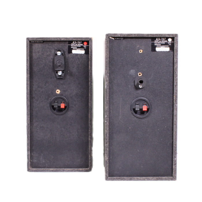 Kenwood KS-707 Bookshelf Speakers 3-Way Vintage Stereo Speaker Pair-Speakers-SpenCertified-vintage-refurbished-electronics