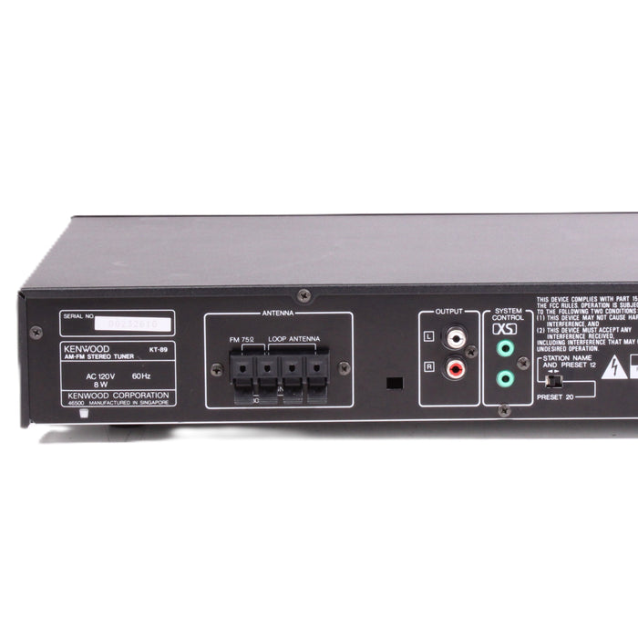 Kenwood KT-89 AM/FM Stereo Digital Synthesizer Tuner Quartz Lock-AM FM Tuner-SpenCertified-vintage-refurbished-electronics