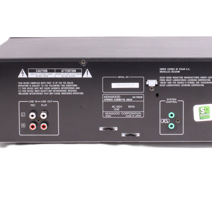 Kenwood KX-79CW Dual Cassette Deck High-Speed Dubbing Auto Reverse-Cassette Players & Recorders-SpenCertified-vintage-refurbished-electronics