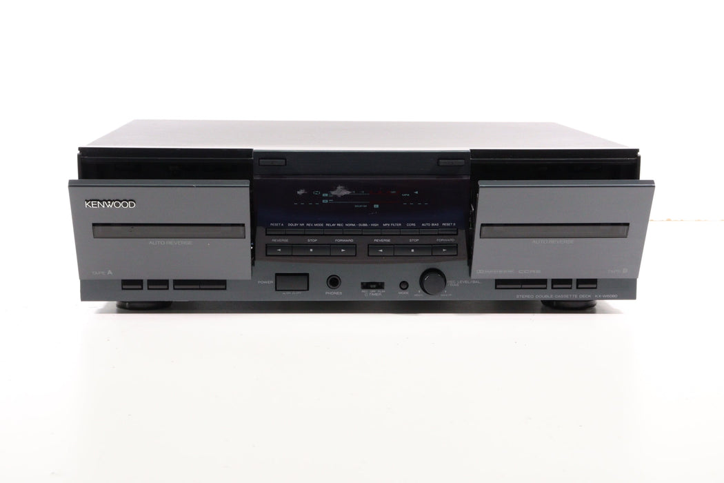 Kenwood KX-W6080 Stereo Double Cassette Deck-Cassette Players & Recorders-SpenCertified-vintage-refurbished-electronics