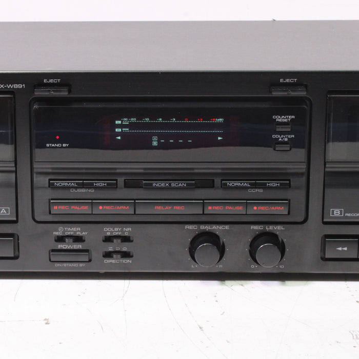 Kenwood KX-W891 Double Cassette Deck Dolby B/C HX Pro Auto-Reverse Vintage (1991)-Cassette Players & Recorders-SpenCertified-vintage-refurbished-electronics