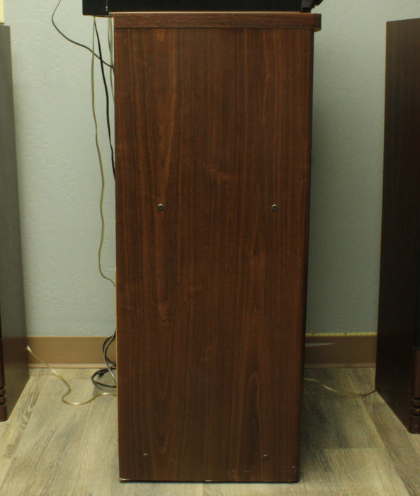 Kenwood SRC-711 Stereo/Media Cabinet Glass Door with Wheels (PICKUP ONLY)-shelving-SpenCertified-vintage-refurbished-electronics