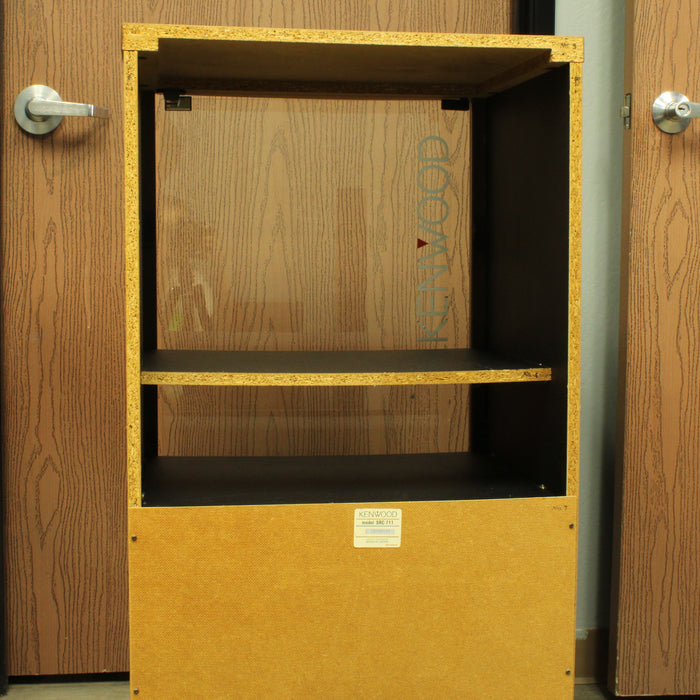 Kenwood SRC-711 Stereo/Media Cabinet Glass Door with Wheels (PICKUP ONLY)-shelving-SpenCertified-vintage-refurbished-electronics