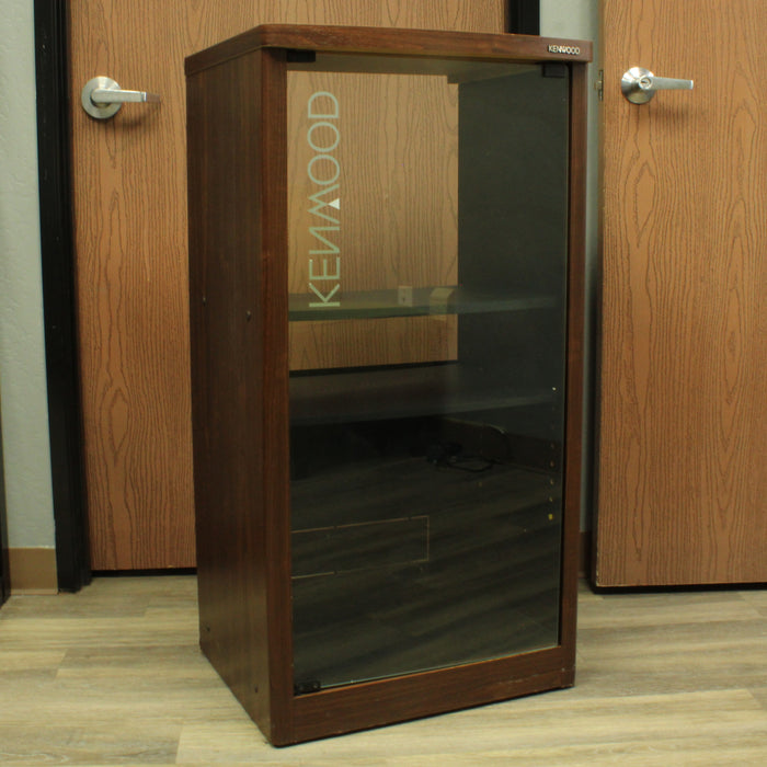 Kenwood SRC-711 Stereo/Media Cabinet Glass Door with Wheels (PICKUP ONLY)-shelving-SpenCertified-vintage-refurbished-electronics