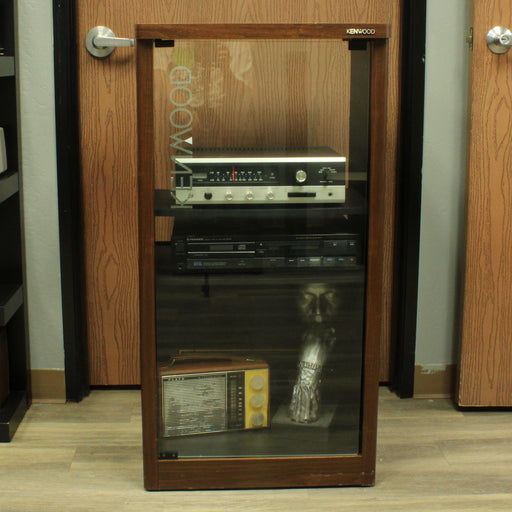 Kenwood SRC-711 Stereo/Media Cabinet Glass Door with Wheels (PICKUP ONLY)-shelving-SpenCertified-vintage-refurbished-electronics