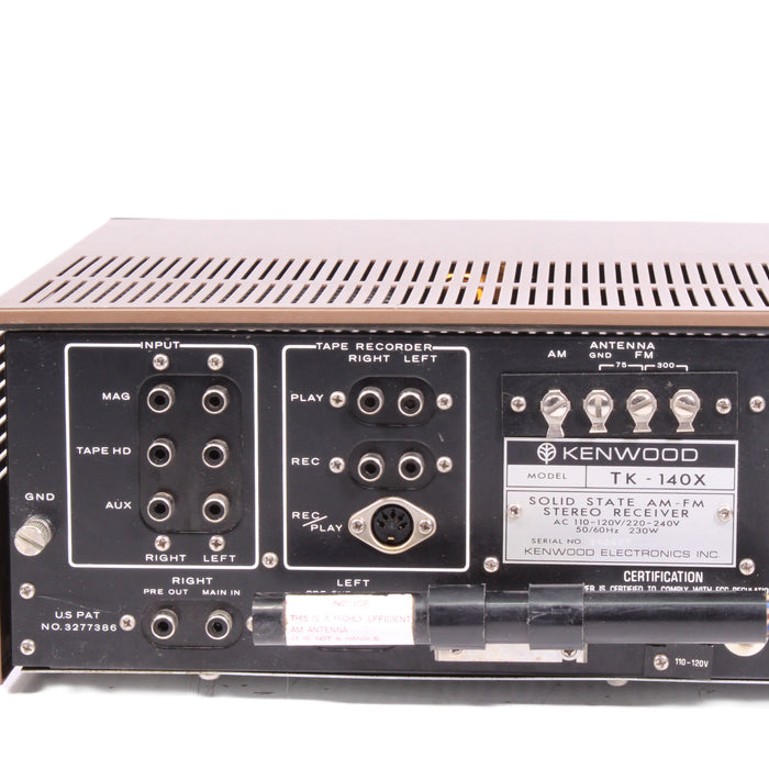 Kenwood TK-140X Solid-State AM/FM Stereo Receiver Phono Silver Face Walnut Cabinet-Audio & Video Receivers-SpenCertified-vintage-refurbished-electronics