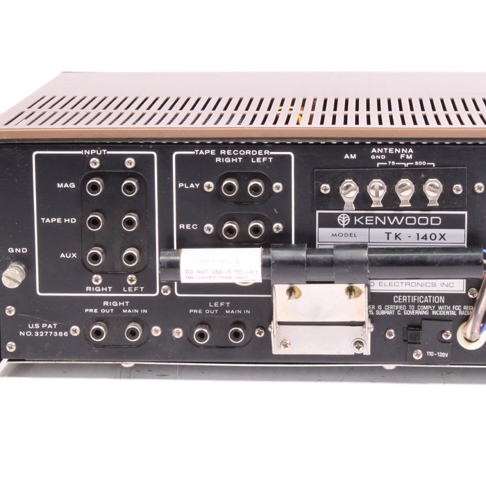 Kenwood TK-140X Solid-State AM/FM Stereo Receiver Phono Silver Face Walnut Cabinet-Audio & Video Receivers-SpenCertified-vintage-refurbished-electronics