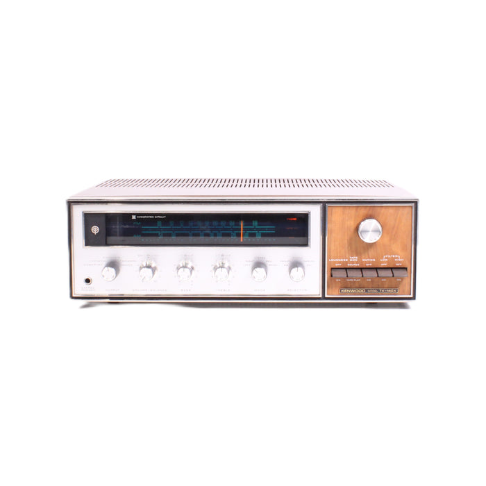 Kenwood TK-140X Solid-State AM/FM Stereo Receiver Phono Silver Face Walnut Cabinet-Audio & Video Receivers-SpenCertified-vintage-refurbished-electronics