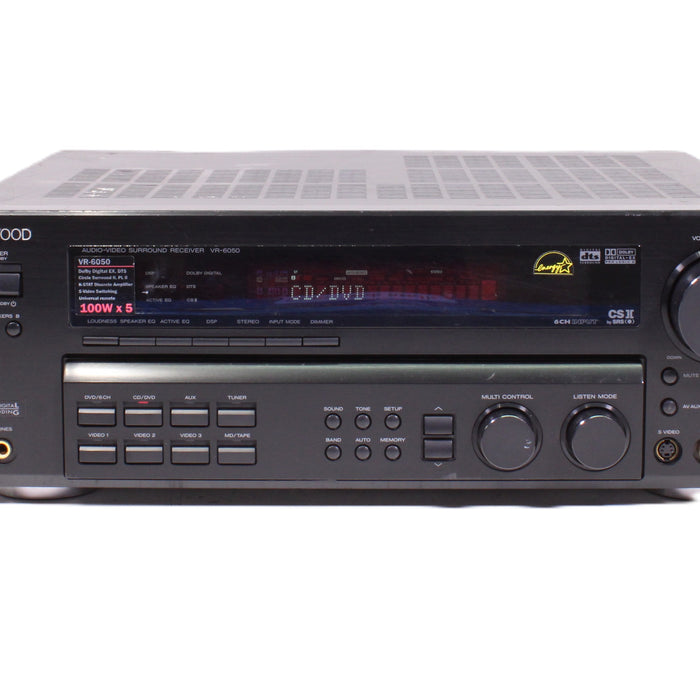 Kenwood VR-6050 5.1 AV Surround Receiver Dolby Digital EX DTS Pro Logic II (NO REMOTE)-Audio & Video Receivers-SpenCertified-vintage-refurbished-electronics