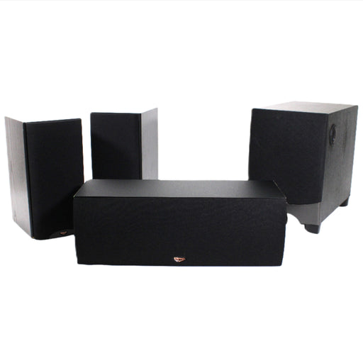 Klipsch 3.1 Channel Speaker Set (Bookshelf Pair, Center, Subwoofer)-Speakers-SpenCertified-vintage-refurbished-electronics