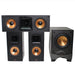 Klipsch 3.1 Channel Speaker Set (Bookshelf Pair, Center, Subwoofer)-Speakers-SpenCertified-vintage-refurbished-electronics