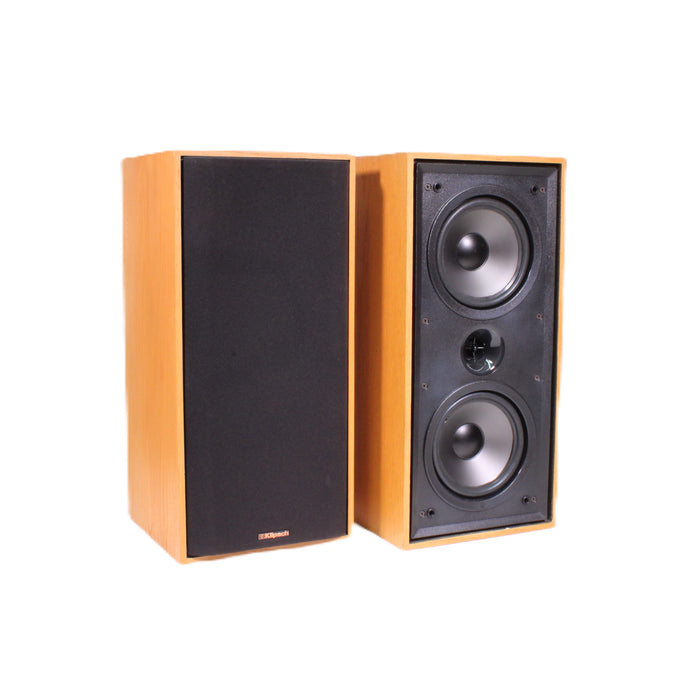 Klipsch KG2.5 Light Oak Bookshelf Speakers Horn Tweeters 8" Woofers-Speakers-SpenCertified-vintage-refurbished-electronics