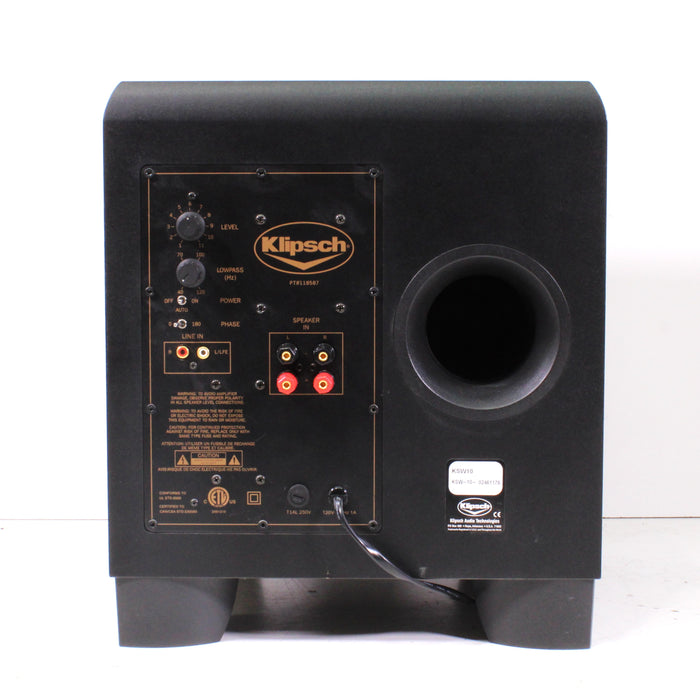 Klipsch KSW10 10" Down-Firing Powered Subwoofer-Speakers-SpenCertified-vintage-refurbished-electronics