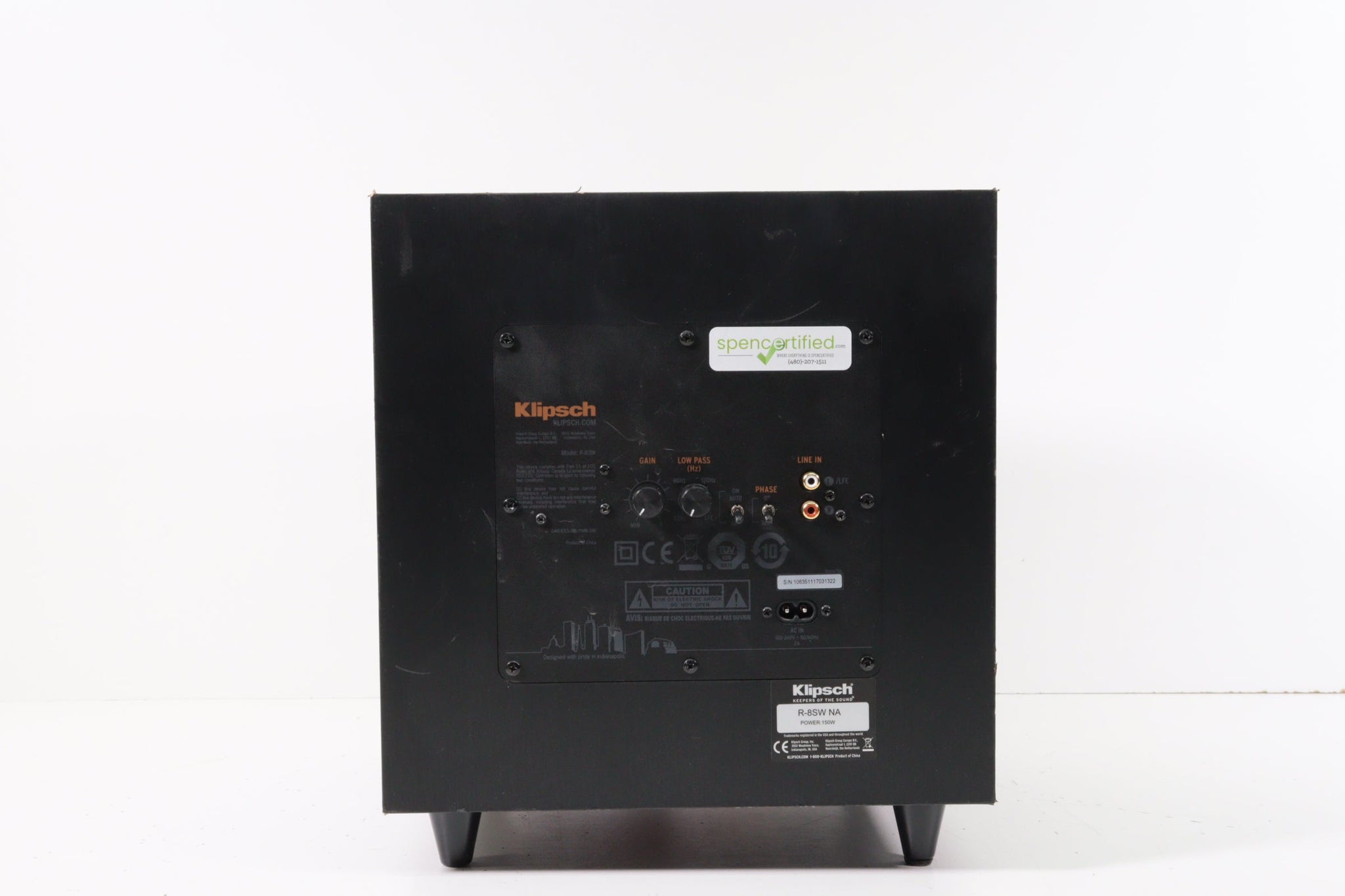 Klipsch Reference R8SW Compact Powered Subwoofer