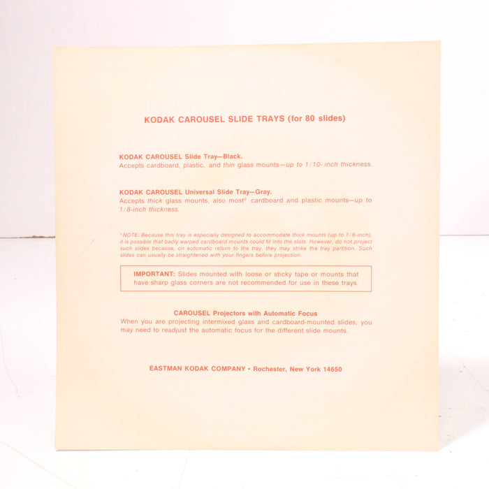 Kodak Carousel 80 Slide Tray in Original Box for Kodak Projector (Black or Gray)-Slide Tray-SpenCertified-vintage-refurbished-electronics