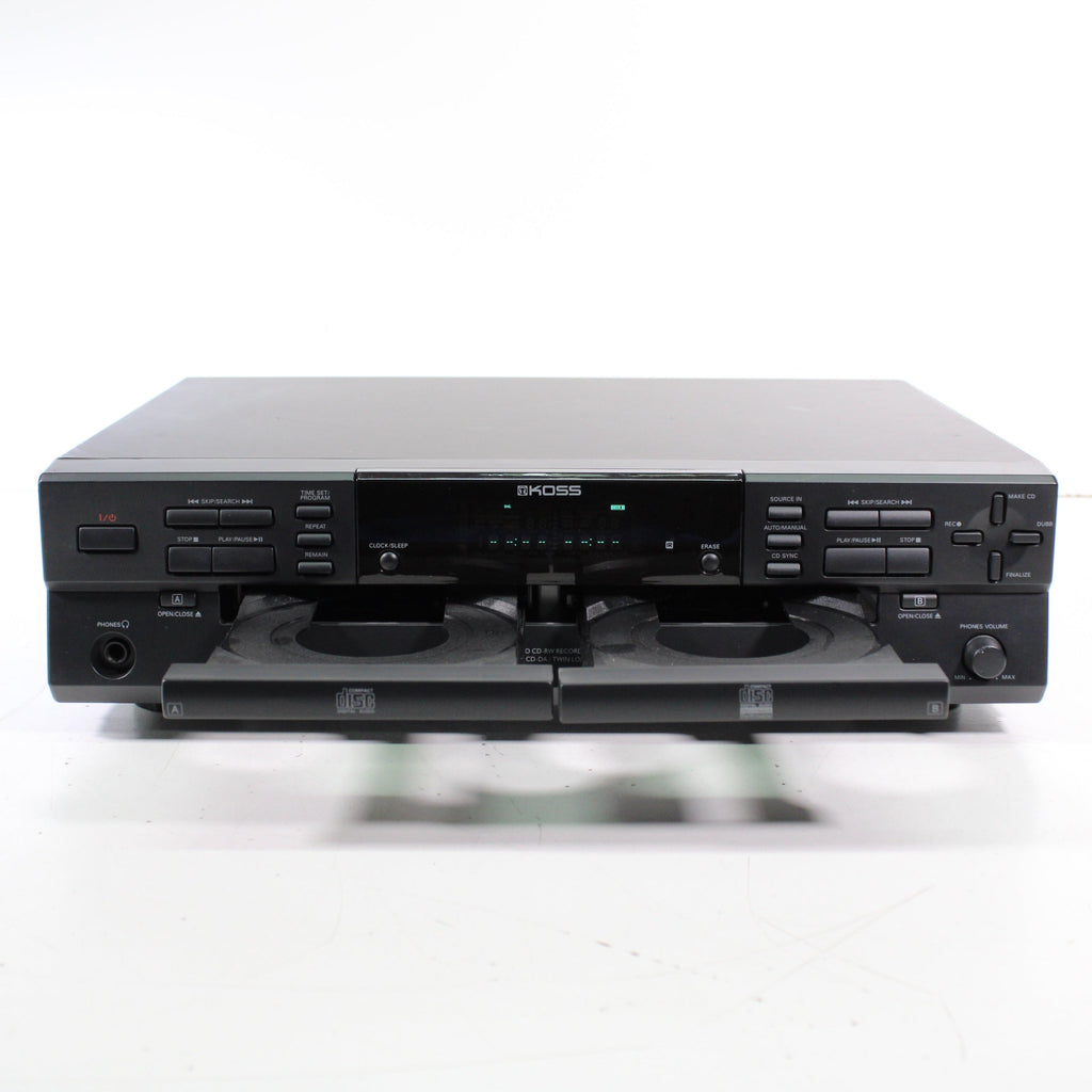Koss CDR200 Dual CD Recorder CD-RW CD-R CD-DA Twin Loader System