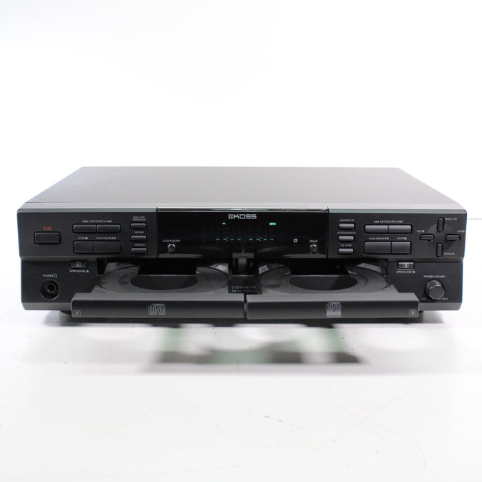 Koss CDR200 Dual CD Recorder CD-RW CD-R CD-DA Twin Loader System-CD Recorder-SpenCertified-vintage-refurbished-electronics