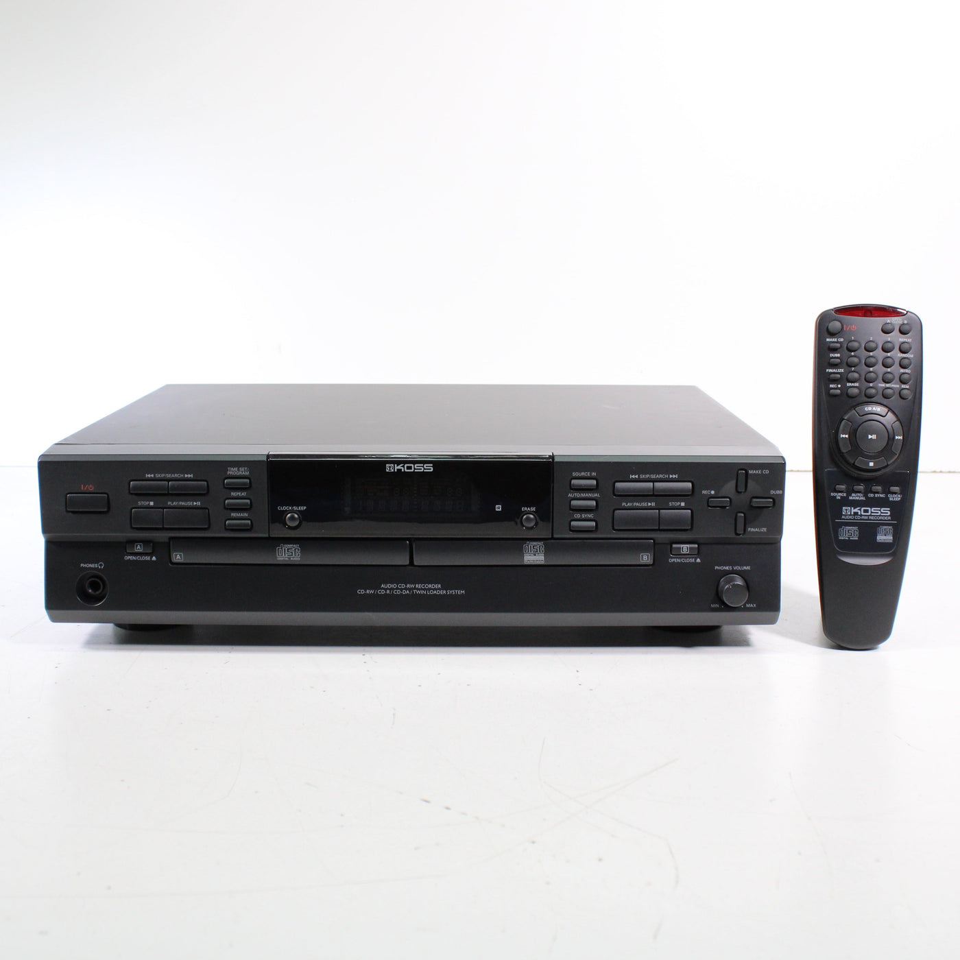 Koss CDR200 Dual CD Recorder CD-RW CD-R CD-DA Twin Loader System ...