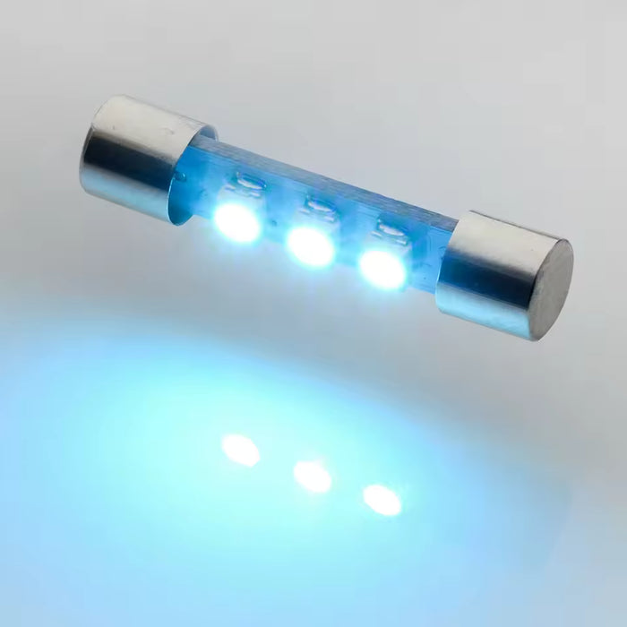 LED Replacement Fuse-Style Bulbs for Vintage Receivers (Pack of 10)-Parts-SpenCertified-6.3v-Cool Blue-29mm-vintage-refurbished-electronics