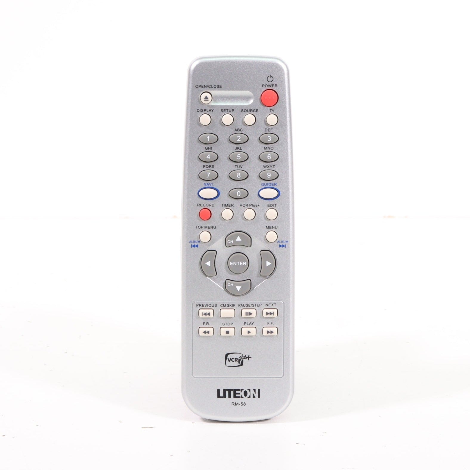 LiteOn RM58 Remote Control for DVD Recorder LVW5116GHC+ and More