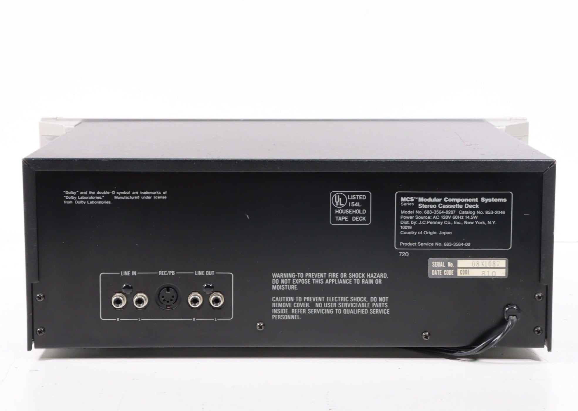 MCS Modular Component Systems 3564 Stereo Cassette Deck (HAS ISSUES ...