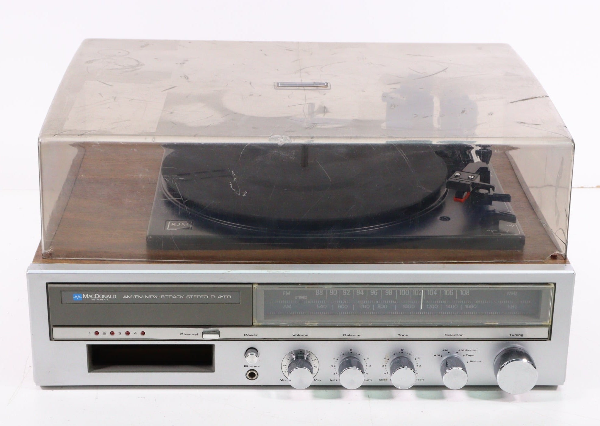 MacDonald M270 AM FM MPX 8 Track Stereo Player and Turntable