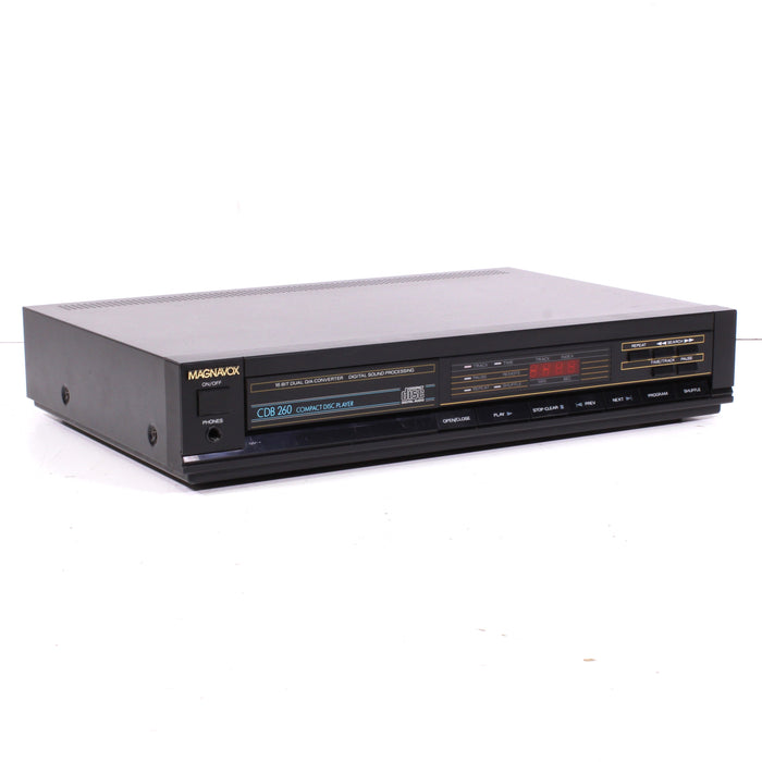 Magnavox CDB 260 Single-Disc CD Player 16 Bit Dual D/A Converter (1988)-CD Players & Recorders-SpenCertified-vintage-refurbished-electronics