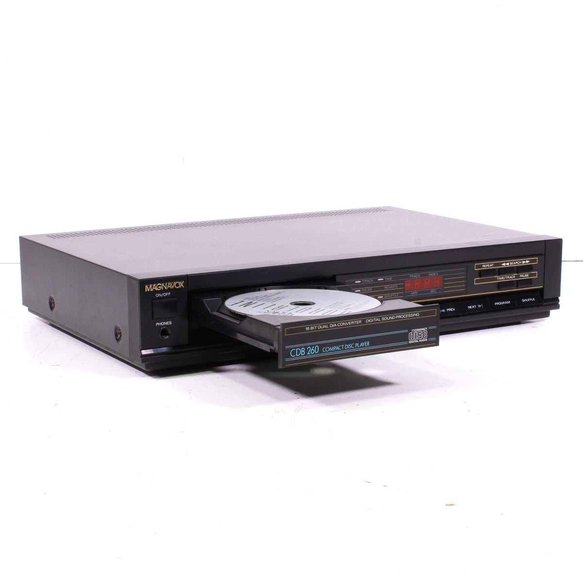 Magnavox CDB 260 Single-Disc CD Player 16 Bit Dual D/A Converter (1988 ...