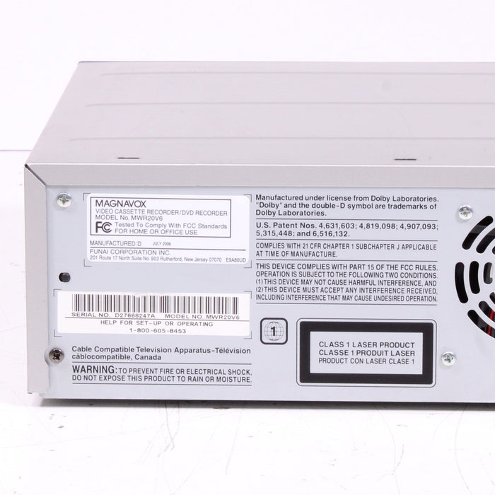 Magnavox MWR20V6 DVD VCR Combo Recorder Player VHS to DVD Converter (2006)-VCRs-SpenCertified-vintage-refurbished-electronics