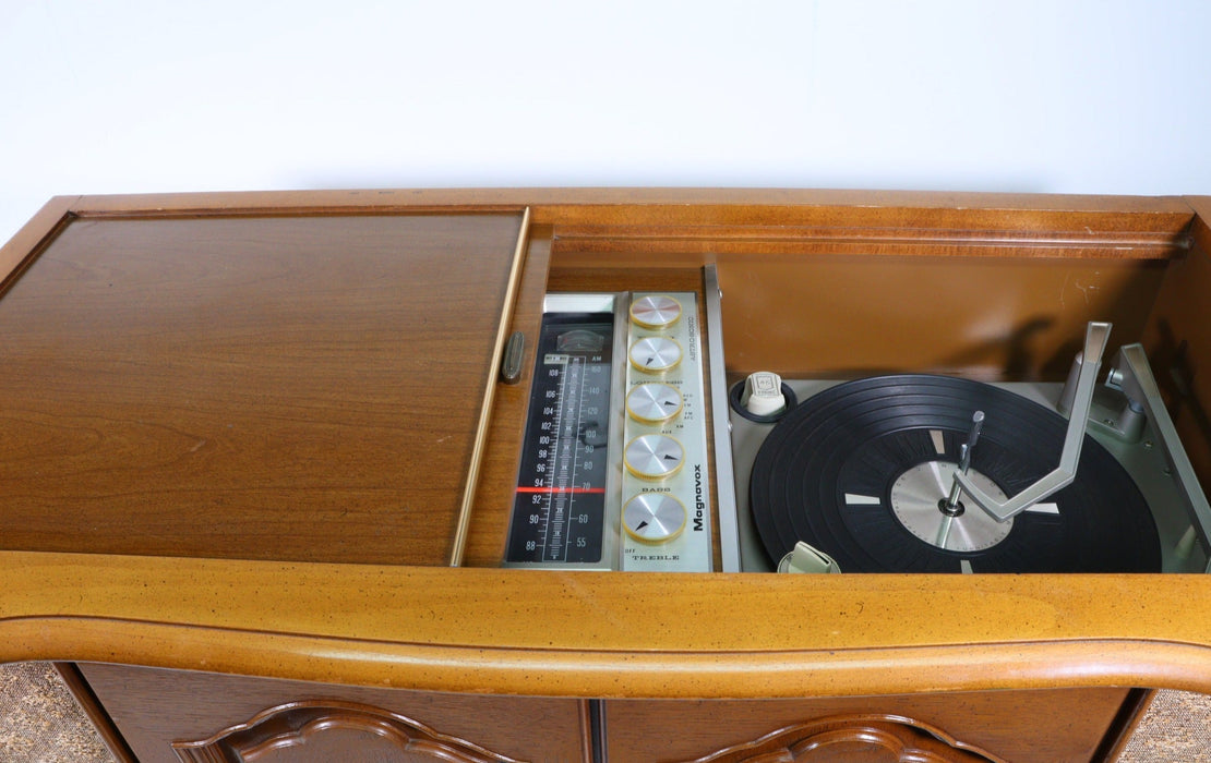 Magnavox Micromatic Stereo Console Record Player with FM/AM Radio, Aux-Turntables & Record Players-SpenCertified-vintage-refurbished-electronics