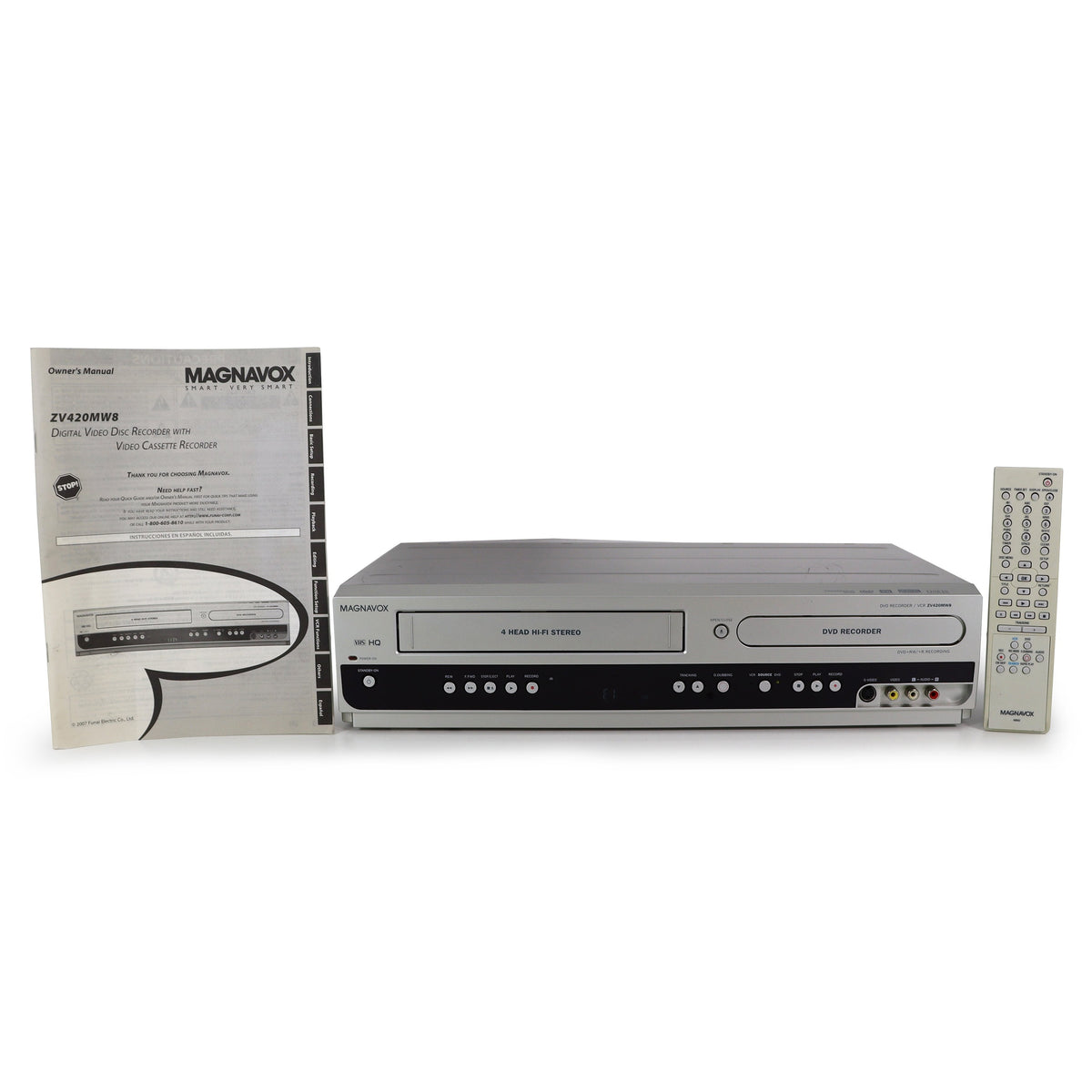 Magnavox ZV420MW8 VHS to DVD Converter Recorder Combo Player S