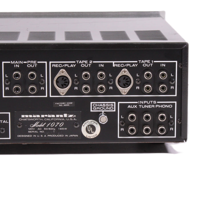 Marantz 1070 Silver Face Integrated Console Stereo Amplifier with Phono-Audio Amplifiers-SpenCertified-vintage-refurbished-electronics