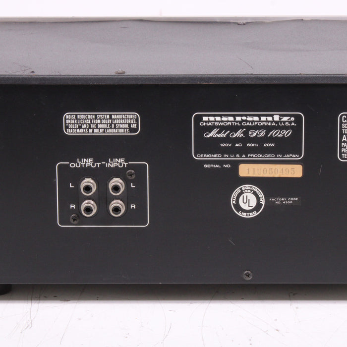 Marantz SD1020 Stereo Cassette Deck Silver Face Dolby NR 1981 (AS-IS)-Cassette Players & Recorders-SpenCertified-vintage-refurbished-electronics